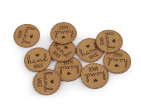 Kunstlederlabel handmade hellbraun