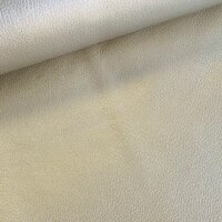 Kunstleder Metallic weißgold