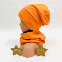 Beanie & Loop Tigerköpfe neon