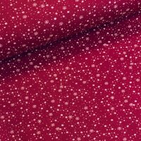 Schneeflocken Jersey bordeaux