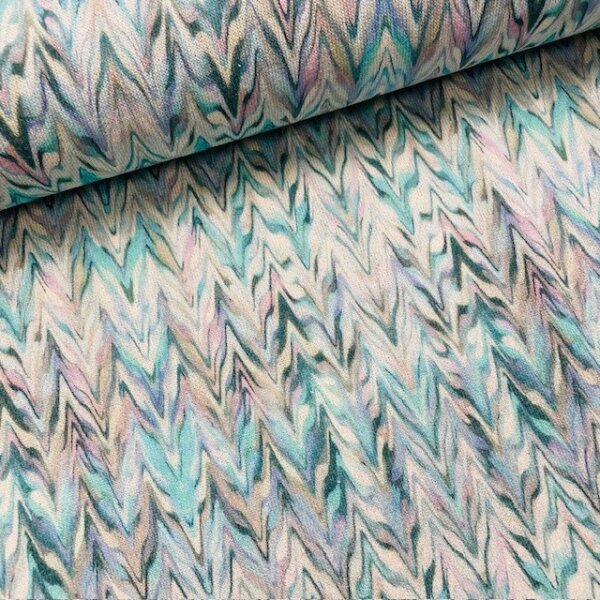 Zigzag Viskosestrick türkis