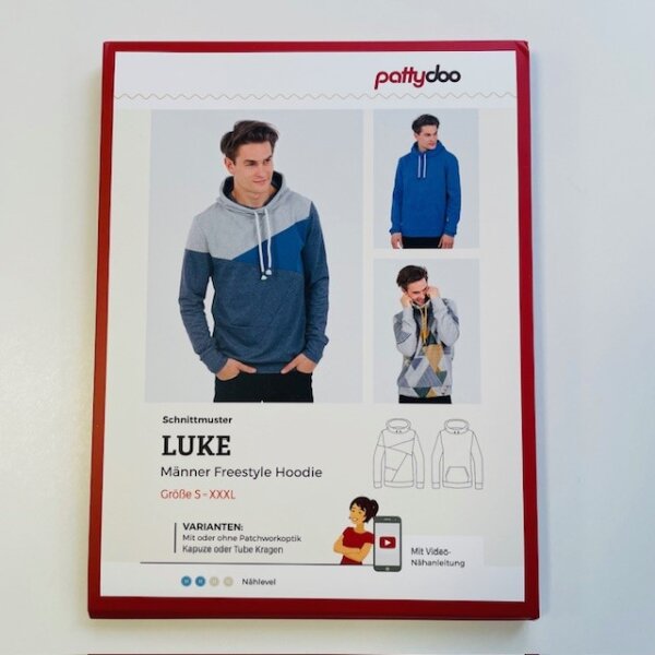 Papierschnittmuster pattydoo Männer Freestyle Hoodie Luke