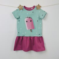 Kleid Kurzarm Himbeereis am Stiel