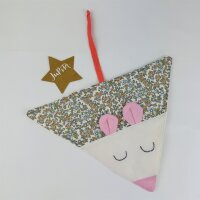 Knistertuch Blümchen oliv