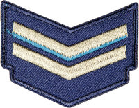 Applikation Military Zeichen schwarz/blau