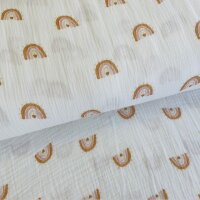 Regenbögen Musselin weiß