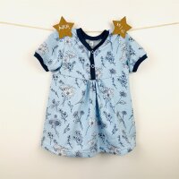 Tunika Blumen jeansblau