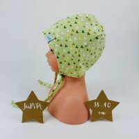 Bindemütze Herzilein hellgrün