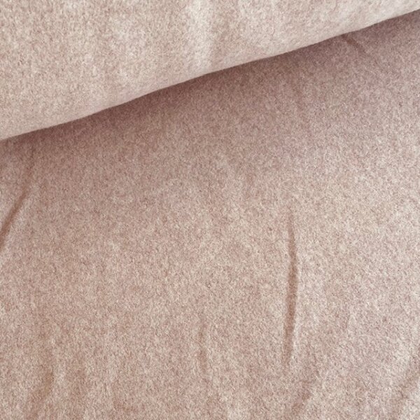 Baumwollfleece sand meliert