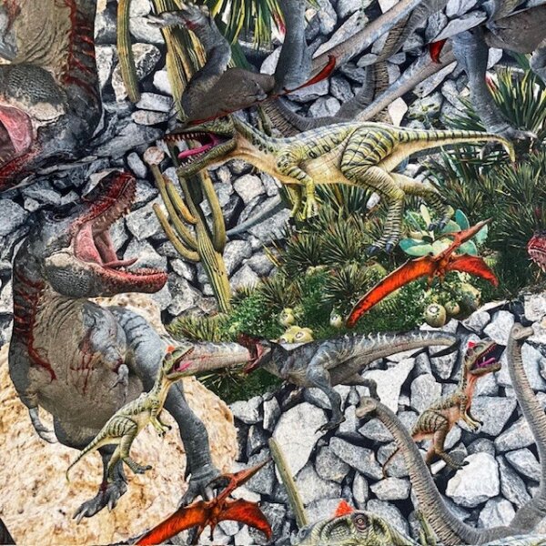 Dinosaurier Jersey grau