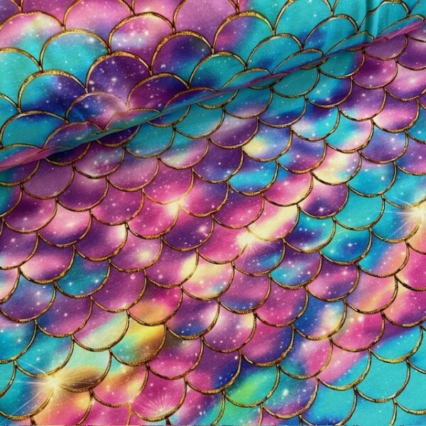 Meerjungfrauenschuppen Jersey bunt