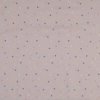 Kombistoff Astronauten Baumwolle hellgrau