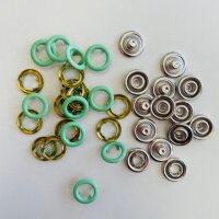 Jersey Druckknöpfe 11 mm mint